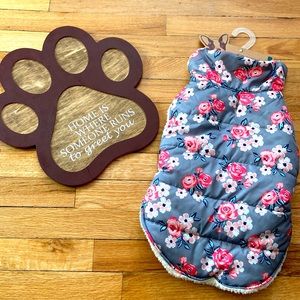 NWT Dog Shearling Velcro Wrap Jacket